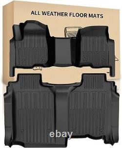 Floor Mats Liner for 2020-2025 Silverado Sierra 2500HD 3500HD Crew Cab Full Set