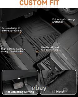 Floor Mats Liner for 2020-2025 Silverado Sierra 2500HD 3500HD Crew Cab Full Set