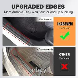 Floor Mats Liner for 2020-2025 Silverado Sierra 2500HD 3500HD Crew Cab Full Set