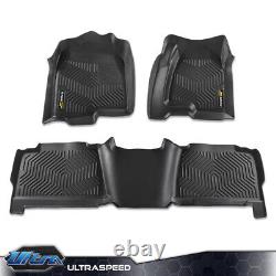 Floor Mats TPE Liners Fit For 1999-2007 Chevy Silverado/GMC Sierra Crew Cab