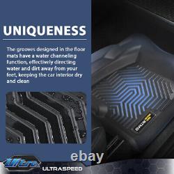 Floor Mats TPE Liners Fit For 1999-2007 Chevy Silverado/GMC Sierra Crew Cab