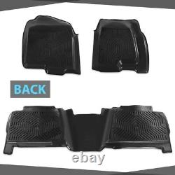 Floor Mats TPE Rubber Fit For 1999-2006 Chevy Silverado/GMC Sierra Crew Cab
