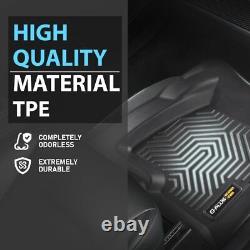 Floor Mats TPE Rubber Fit For 1999-2006 Chevy Silverado/GMC Sierra Crew Cab