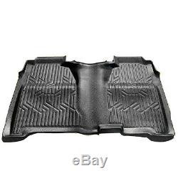 For14-18 Silverado Sierra Crew Cab 3D Floor Mat All Weather Protection TPE Liner