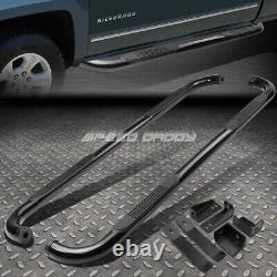 For 00-19 Silverado Sierra Crew Cab Black 3 Side Step Nerf Bar Running Board