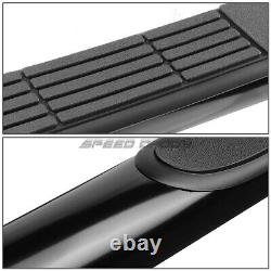 For 00-19 Silverado Sierra Crew Cab Black 3 Side Step Nerf Bar Running Board