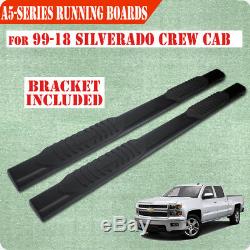 For 01-16 SILVERADO/Sierra 1500 Crew Cab 5 BLK Running Board Nerf Bar A