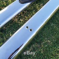 For 01-18 Chevy Silverado Crew Cab 4 Running Boards Side Step Chrome Oval S/S
