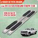 For 01-18 Chevy Silverado Crew Cab 4 Running Boards Side Step Stainless Steel A