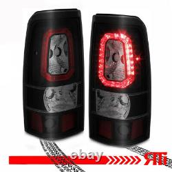 For 03-07 Chevy Silverado Sierra Single Crew Truck LED O Ring Taillights Smoked