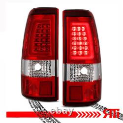 For 03-07 Chevy Silverado Sierra Single Crew Truck LED Taillights Red Lens