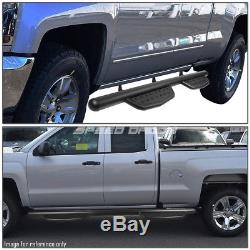 For 07-17 Silverado/sierra Crew Cab 3 Matte Black Step Bar Nerf Running Boards