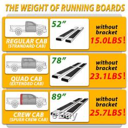 For 07-18 Silverado/Sierra Crew Cab 5 Nerf Bar Running Board Side Step Chrome H