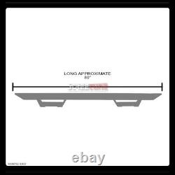 For 07-18 Silverado/Sierra Crew Cab Matte Black Modular Drop Step Bars Boards