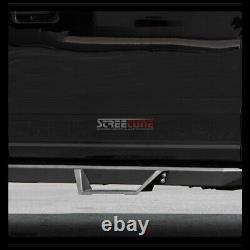 For 07-18 Silverado/Sierra Crew Cab Matte Black Modular Drop Step Bars Boards