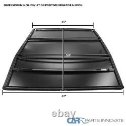 For 07-19 Silverado Sierra 1500 Crew Cab Pickup 5.8FT Bed Tri-fold Tonneau Cover