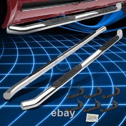 For 07-19 Silverado Sierra Crew Cab 3 Chrome Side Step Nerf Bar Running Boards