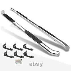 For 07-19 Silverado/Sierra Crew Cab 3 Side Step Nerf Bar Running Board Chrome