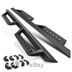 For 07-19 Silverado/Sierra Crew Cab 4.5Side Nerf Bar Running Board withCleat Step