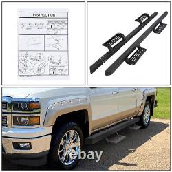 For 07-19 Silverado Sierra Crew Cab 4.75 Drop Side Step Nerf Bar Running Boards