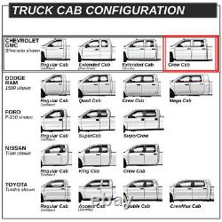For 07-19 Silverado Sierra Crew Cab Pair 2.75 Side Step Running Board Nerf Bar