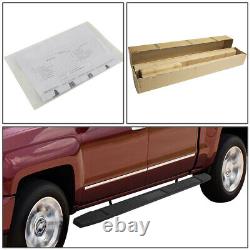 For 07-19 Silverado Sierra Crew Cab Pair 6 Aluminum Side Step Bar Running Board