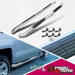For 07-19 Silverado/sierra Crew Cab Polish Bolt-on 3 Side Step Nerf Bar Rail