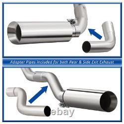 For 14-19 Silverado Sierra Ext/Crew Cab 4.3/5.3 4 Muffler Dual Exhaust Cat Back