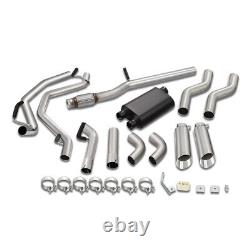 For 14-19 Silverado Sierra Ext/Crew Cab 4.3/5.3 4 Muffler Dual Exhaust Cat Back