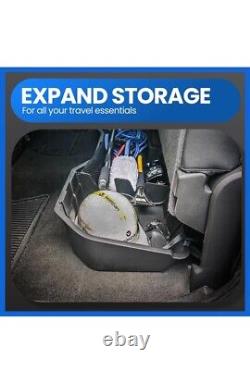 For 15-19 Silverado Sierra Crew Cab Rear Underseat Storage Box Cargo Organizer