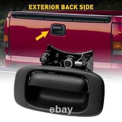 For 1999-2007 Chevy Silverado GMC Sierra Tailgate Handle Bezel Trim Kit Black