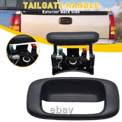 For 1999-2007 Chevy Silverado GMC Sierra Tailgate Handle Bezel Trim Kit Black