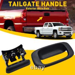 For 1999-2007 Chevy Silverado GMC Sierra Tailgate Handle Bezel Trim Kit Black