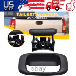 For 1999-2007 Chevy Silverado GMC Sierra Tailgate Handle Bezel Trim Kit Black