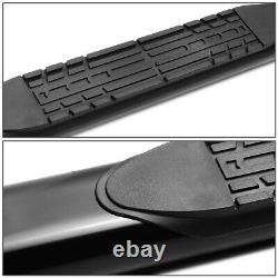 For 19-22 Silverado Sierra Crew Cab Black 4 Curved Oval Step Bar Running Board