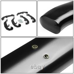 For 19-22 Silverado Sierra Crew Cab Black 4 Curved Oval Step Bar Running Board