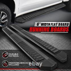 For 19-24 Silverado Sierra 1500 2500/3500HD Crew Cab Black 6Flat Running Boards