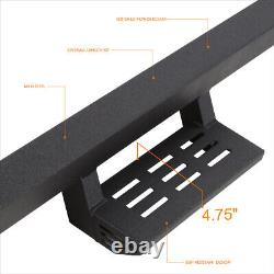 For 19-24 Silverado/Sierra Crew Cab Steel Nerf Bar Running Board withLowered Steps