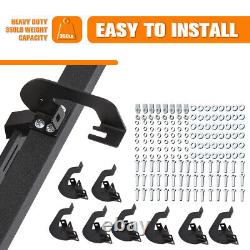 For 19-24 Silverado/Sierra Crew Cab Steel Nerf Bar Running Board withLowered Steps