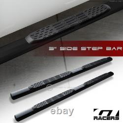 For 2001-2014 Silverado/Sierra Crew Cab 5 Oval Black Side Step Nerf Bars Boards