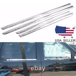 For 2007-2013 Chevy Silverado/GMC Sierra Crew Cab Stainless Window Sill Trims