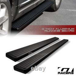 For 2007-2018 Silverado/Sierra Crew 5 Matte Blk Aluminum Side Running Boards I4