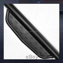 For 2007-2018 Silverado/Sierra Crew Cab 3 Hoop Step Side Nerf Bars Matte Blk