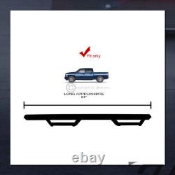 For 2007-2018 Silverado/Sierra Crew Cab Matte Blk Hoop Drop Step Side Bars Board