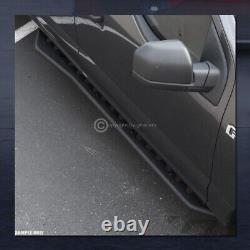 For 2007-2018 Silverado/Sierra Crew Textured Blk Rock Slider Side Step Nerf Bars