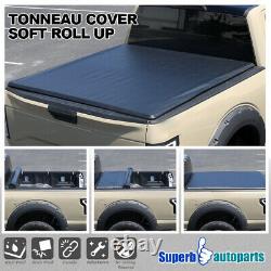 For 2007-2019 Silverado Sierra 5'8 Bed CrewithStandard Cab Roll Up Tonneau Cover