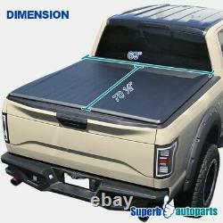 For 2007-2019 Silverado Sierra 5'8 Bed CrewithStandard Cab Roll Up Tonneau Cover