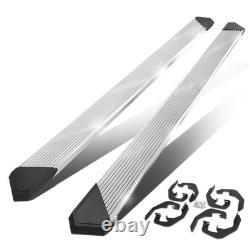 For 2007-2019 Silverado Sierra CREW Cab 6.25 Pleated Step Bar Running Boards