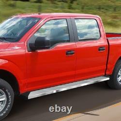 For 2007-2019 Silverado Sierra CREW Cab 6.25 Pleated Step Bar Running Boards