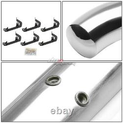 For 2007-2019 Silverado/Sierra Crew Cab 3 Step Nerf Bar Running Board Chrome